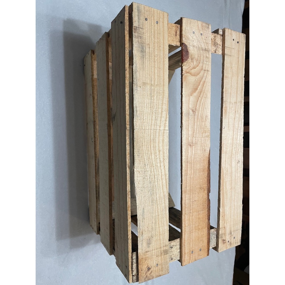 Rustic Wooden Crate Farmhouse Storage Display Box Craft Decor - Picture 8 of 11